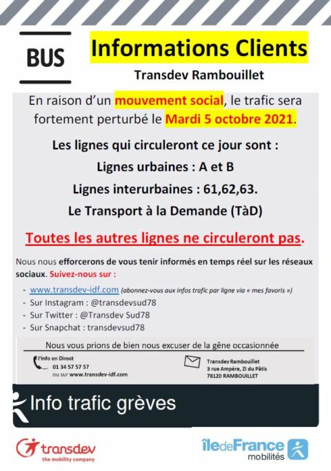Préavis de grève Transdev Ile-de-France