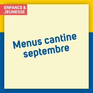 Menus cantine de Septembre