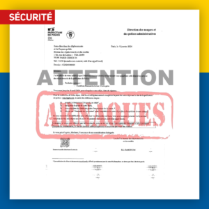 Attention – Arnaque courrier reçu