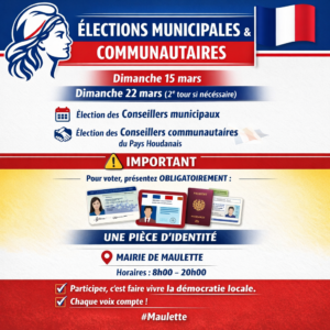 Élections municipales – Dimanche 15 Mars 2026