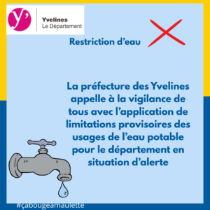 Nouvel arrêté préfectoral restriction eau
